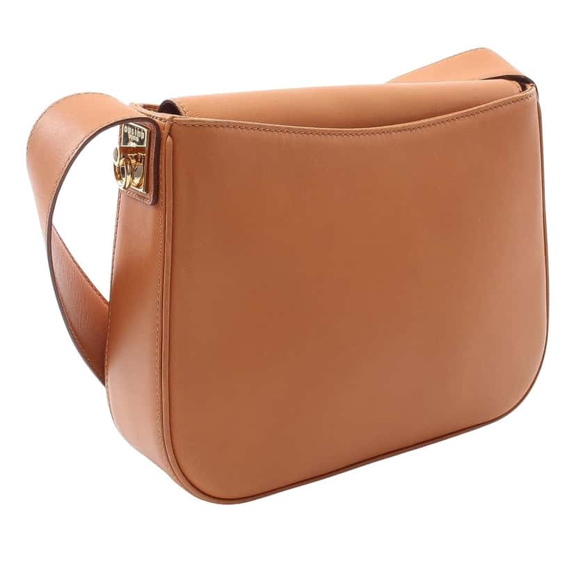 Celine Leather Shoulder Bag Brown Leather Good condition - Back View