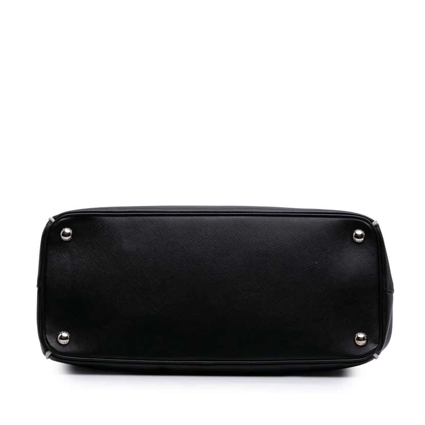 Prada Medium Bicolor Saffiano Lux Galleria Double Zip Tote Black Leather Good condition - Inside View