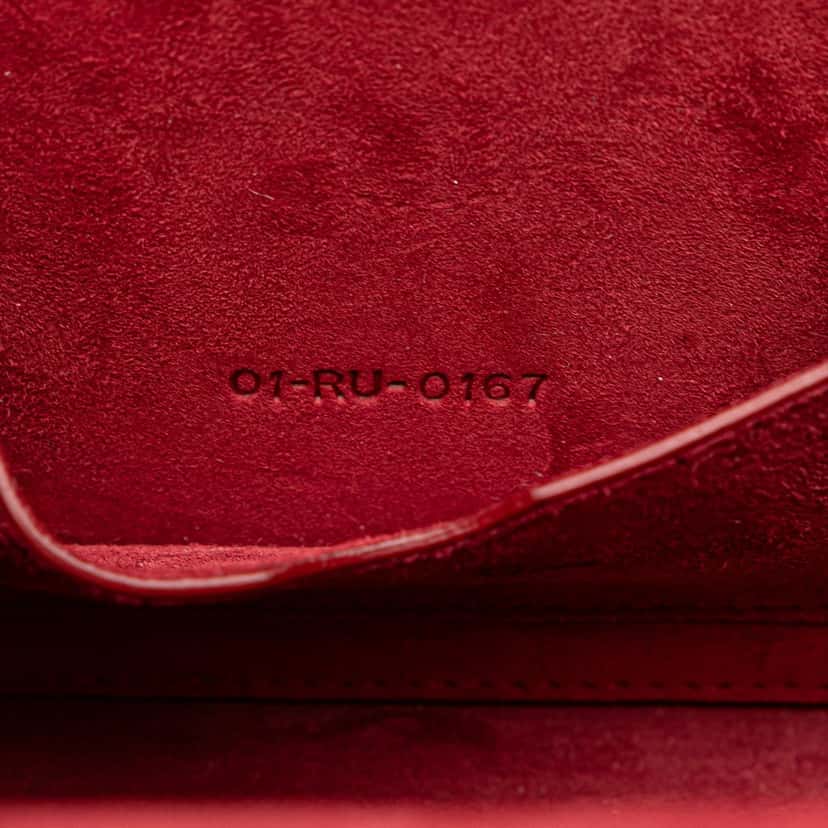 Dior Lambskin Dioraddict Lockbox Crossbody Red Leather Good condition - Box View