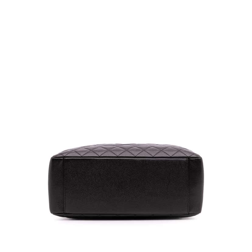 Chanel Caviar Grand Shopping Tote Black Leather Good condition - Inside View