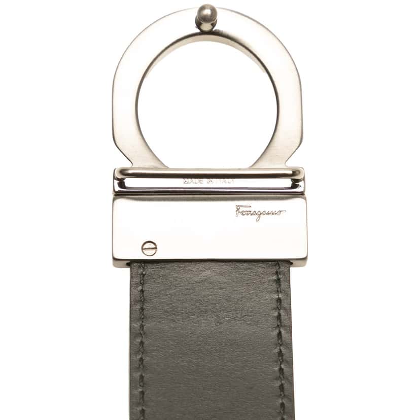 Salvatore Ferragamo Leather Gancini Reversible Belt Brown Leather Good condition - Box View