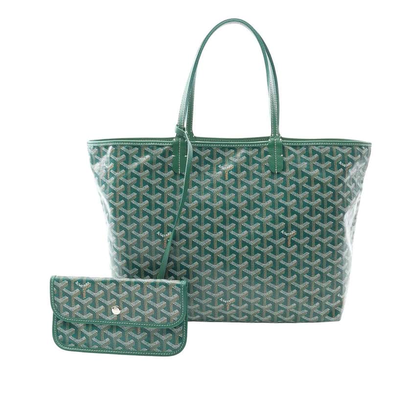 Goyard Goyardine Saint Louis PM Green Canvas Good condition - Front View