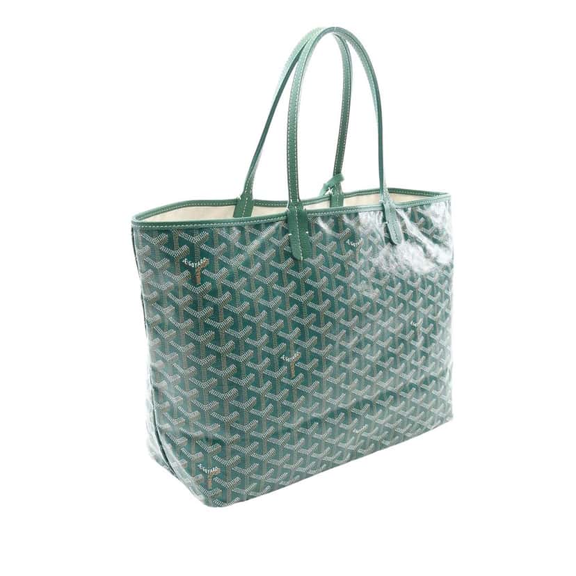 Goyard Goyardine Saint Louis PM Green Canvas Good condition - Back View