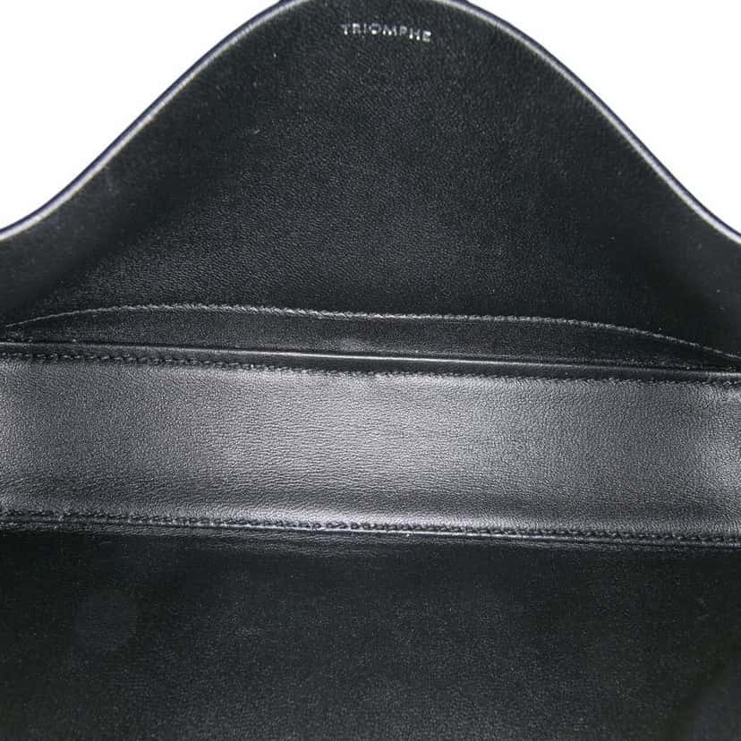 Celine Shiny Calfskin Claude Chain Shoulder Bag Black Leather Good condition - Model View
