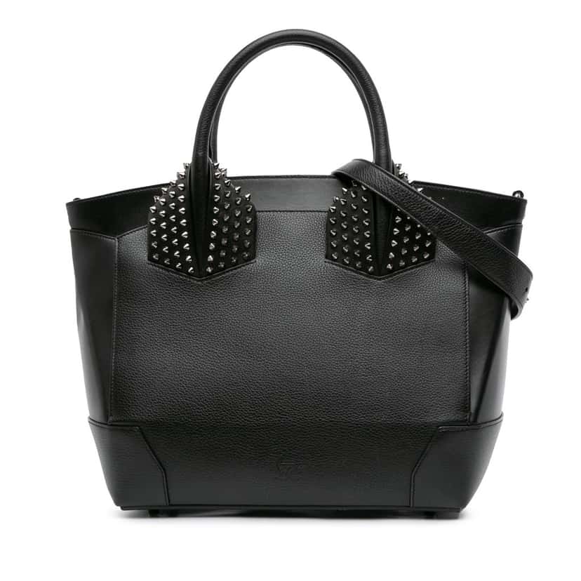 Christian Louboutin Leather Studded Eloise Top Handle Bag Black Leather Good condition - Front View