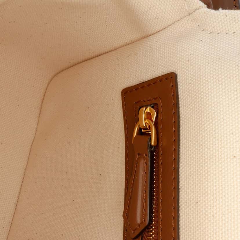 Fendi Zucca Canvas Embroidered Baguette Satchel Brown Canvas Good condition - Box View