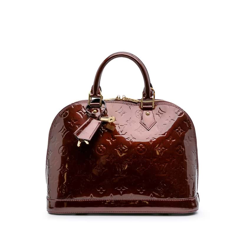 Louis Vuitton Monogram Vernis Alma PM Red Leather Good condition - Front View