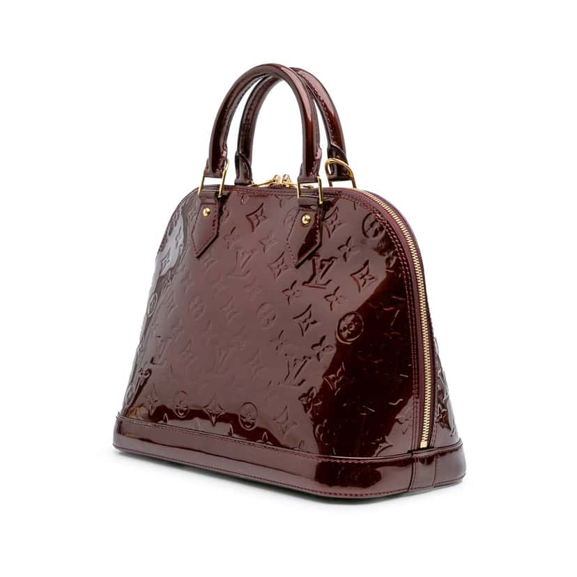 Louis Vuitton Monogram Vernis Alma PM Red Leather Good condition - Back View