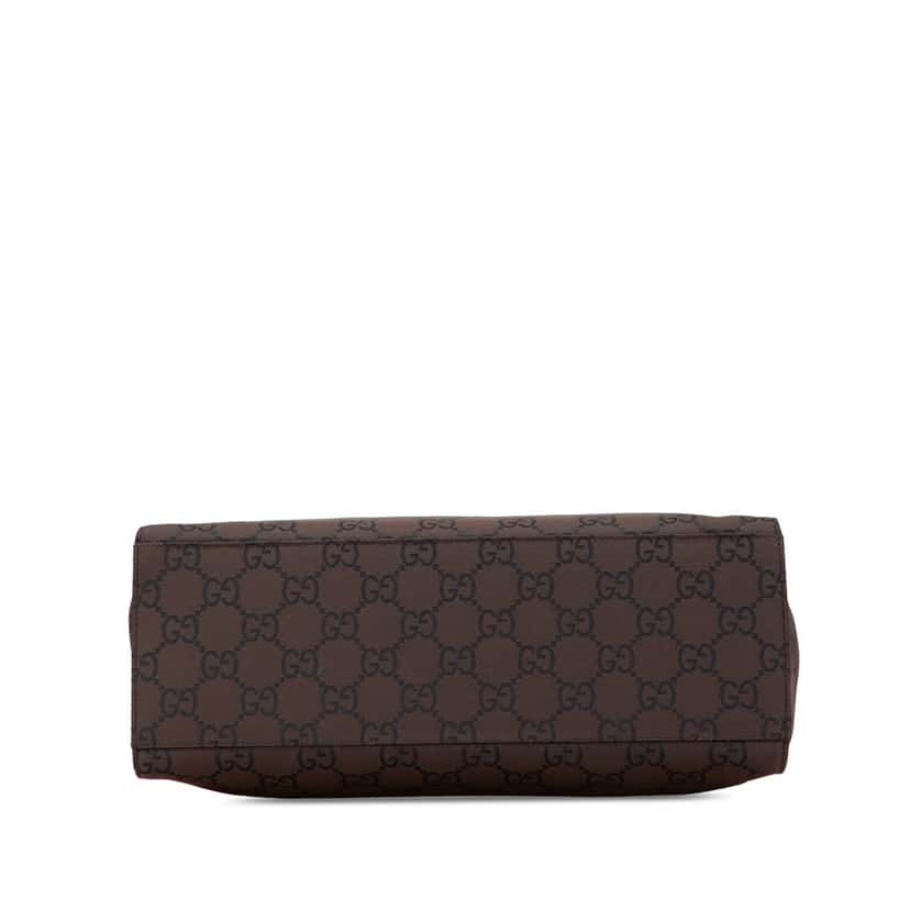 Gucci GG Canvas Bamboo Handbag Brown Canvas Fair condition - Inside View