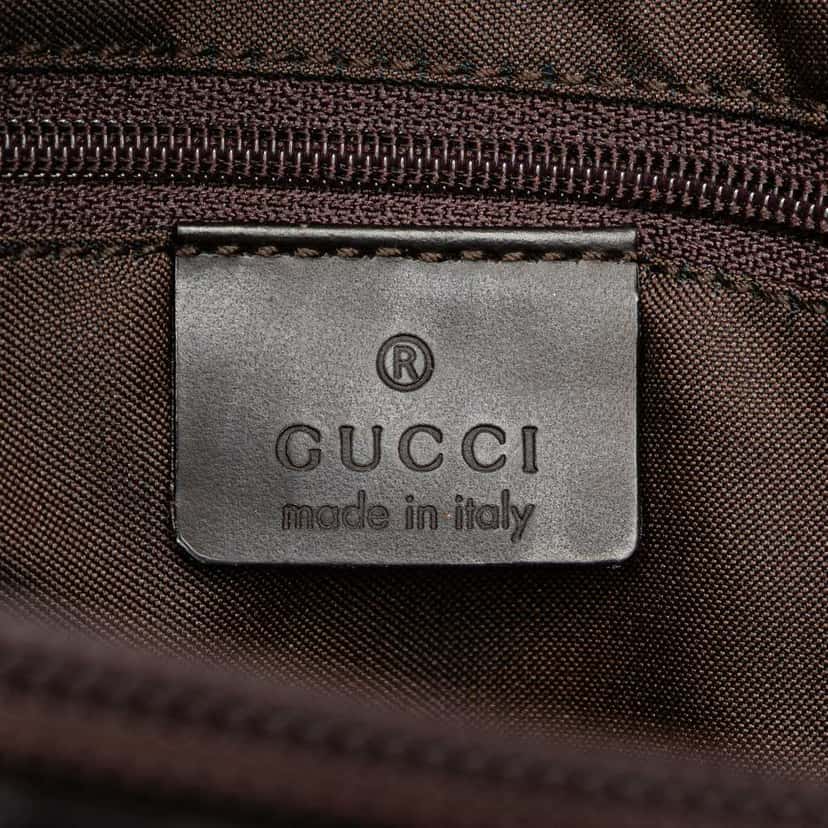 Gucci GG Canvas Bamboo Handbag Brown Canvas Fair condition - Box View