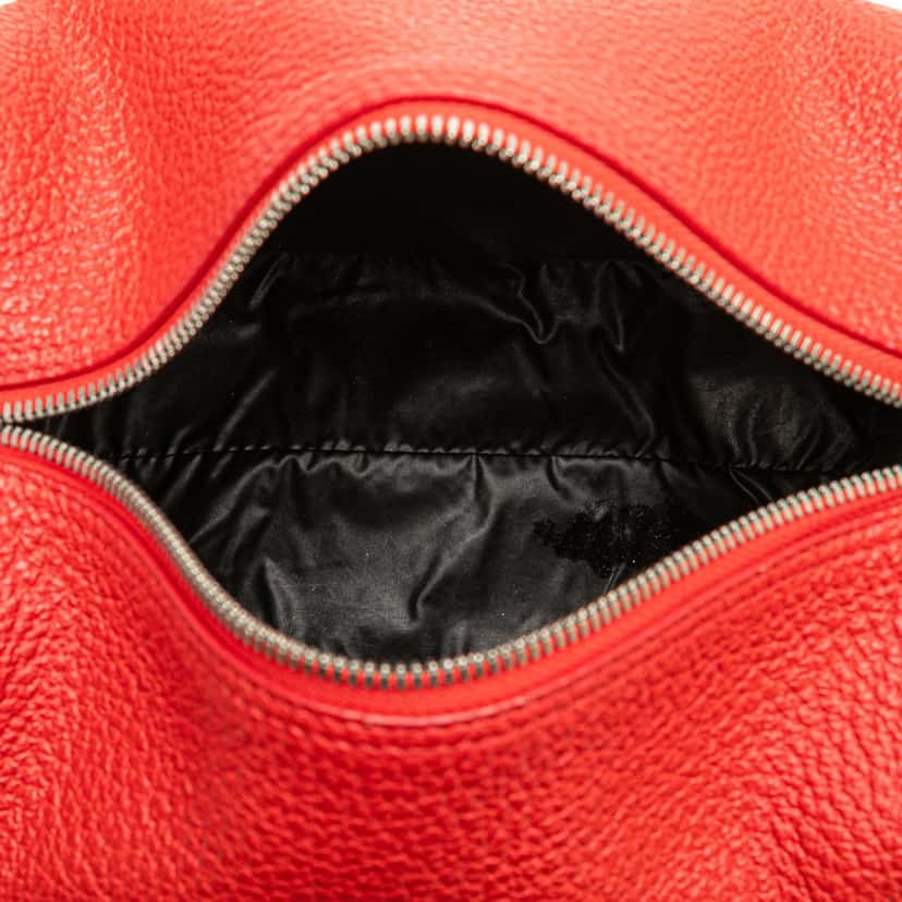 Balenciaga Leather Motocross Classic Toiletry Pouch Red Leather Good condition - Model View