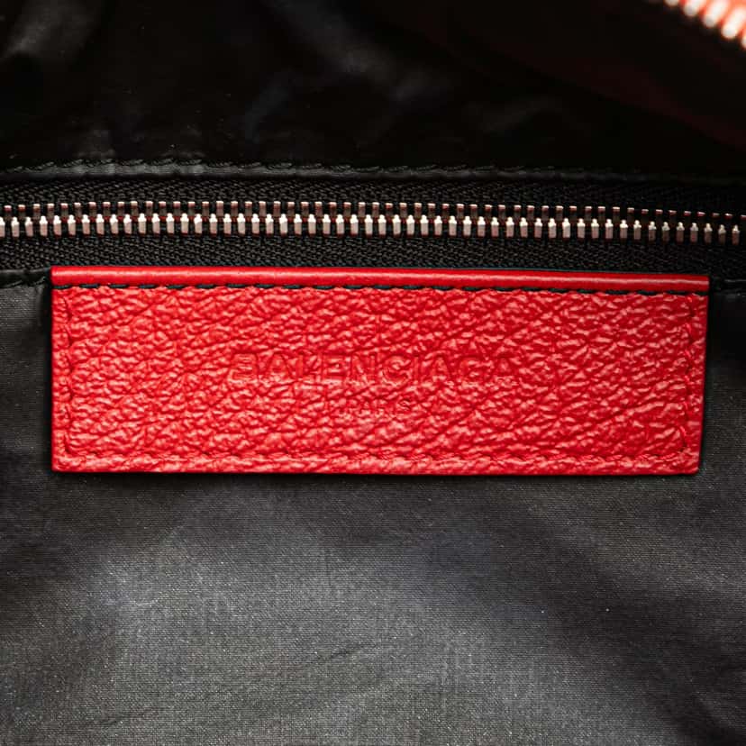 Balenciaga Leather Motocross Classic Toiletry Pouch Red Leather Good condition - Box View