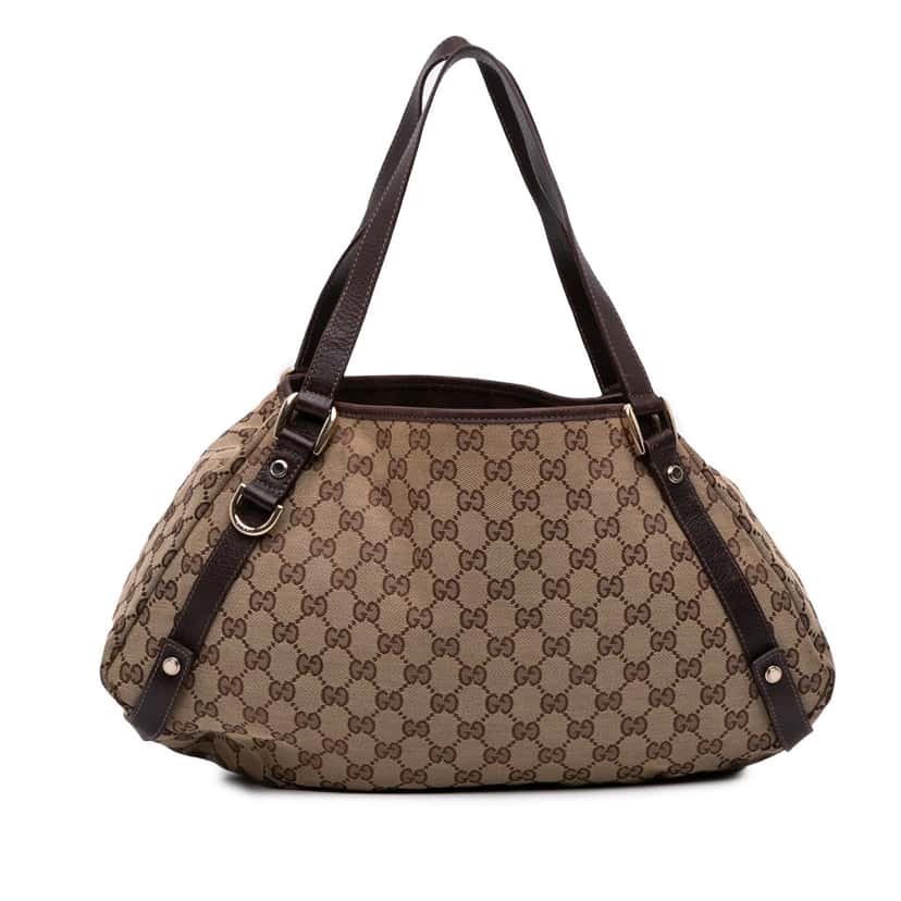 Gucci Medium GG Canvas Abbey D Ring Tote Brown Canvas Good condition - Front View