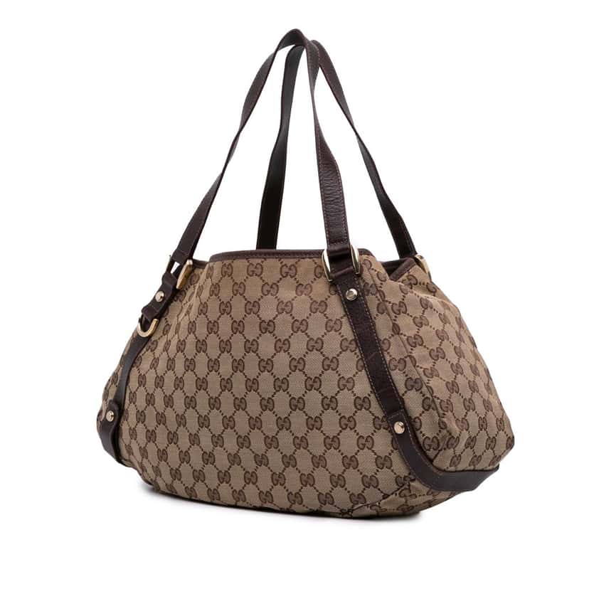 Gucci Medium GG Canvas Abbey D Ring Tote Brown Canvas Good condition - Back View