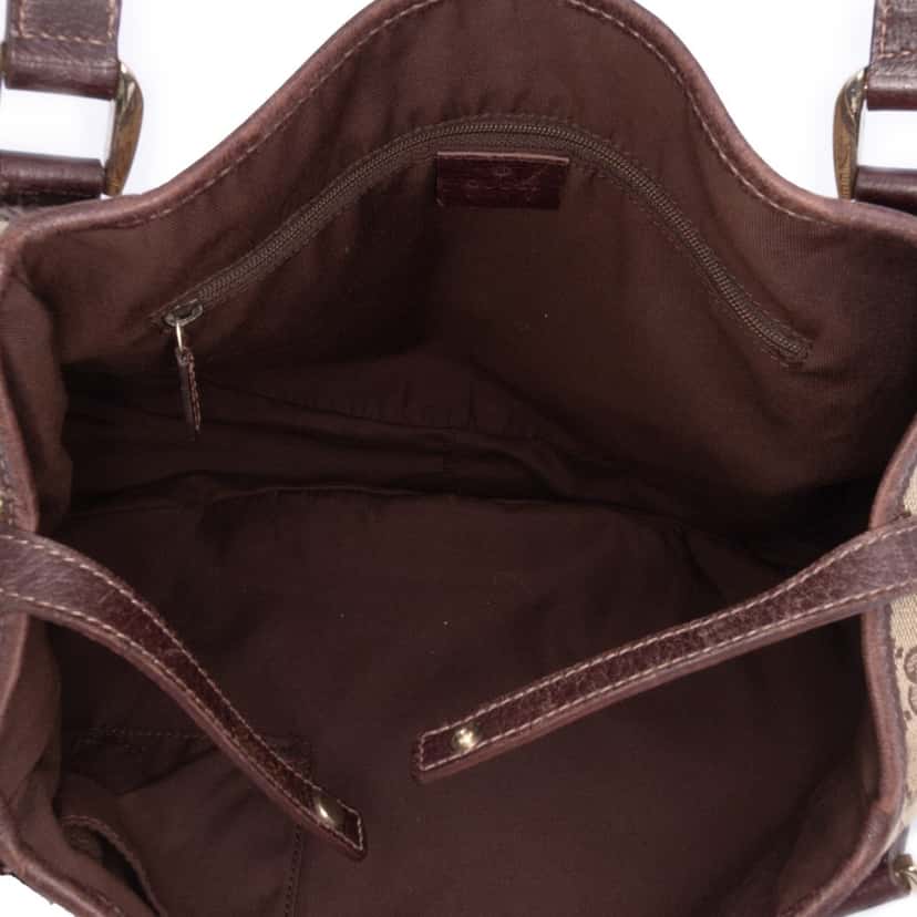 Gucci Medium GG Canvas Abbey D Ring Tote Brown Canvas Good condition - Model View