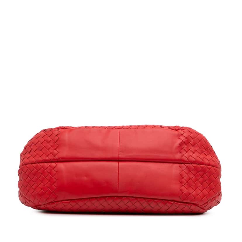 Bottega Veneta Small Nappa Intrecciato Campana Hobo Red Leather Good condition - Inside View