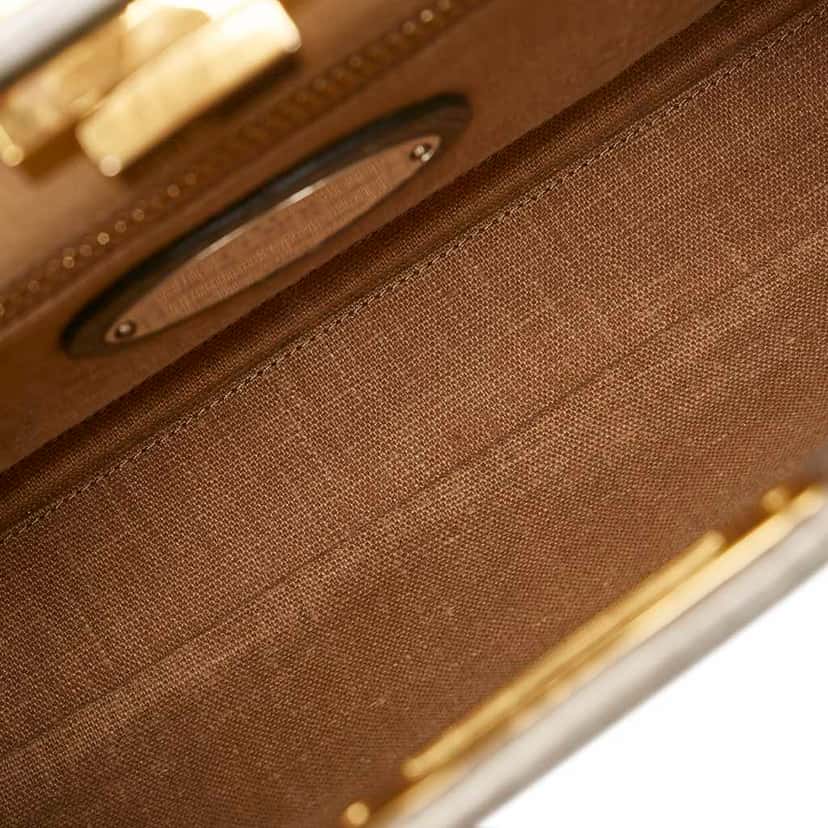 Fendi Medium Selleria Peekaboo Silver Leather Good condition - Box View