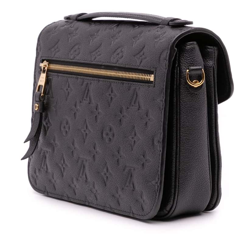 Louis Vuitton Monogram Empreinte Pochette Metis Black Leather Good condition - Back View
