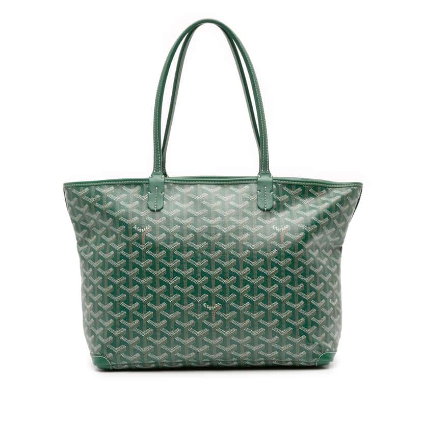 Goyard Goyardine Artois PM Green Canvas Good condition - Front View