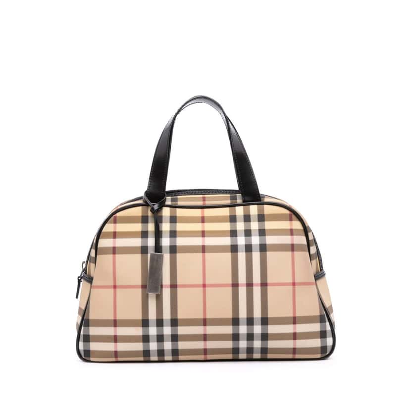 Burberry House Check Canvas Handbag Brown Canvas Good condition - Front View