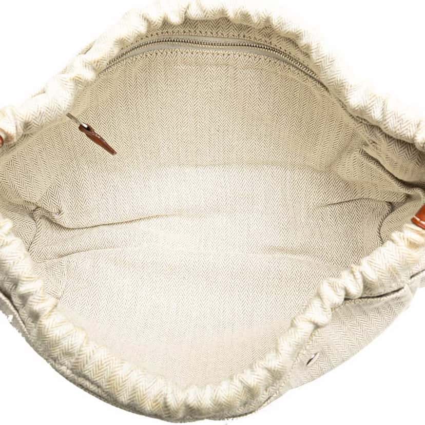 Hermès Canvas and Barenia Fourbi 25 Pouch Brown Canvas Good condition - Model View