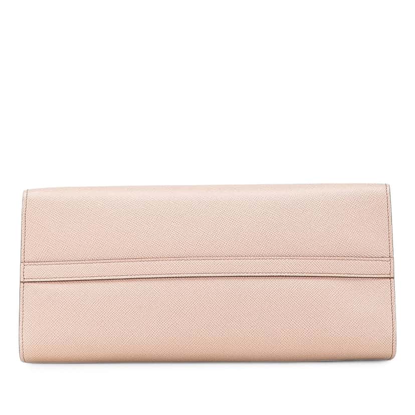 Prada Medium Saffiano Cuir Monochrome Top Handle Tote Pink Leather Good condition - Inside View