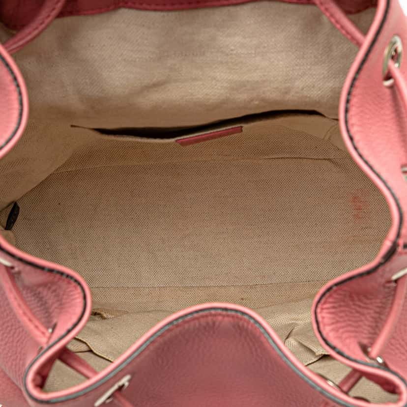 Gucci Leather Bamboo Tassel Backpack Pink Leather Good condition - Model View