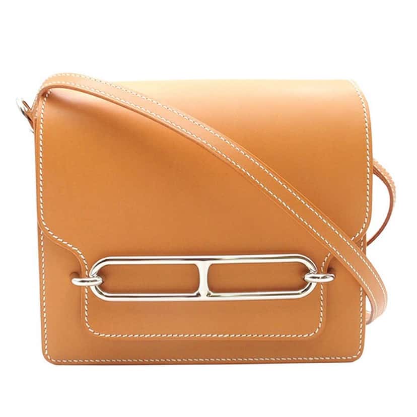 Hermès Mini Veau Butler Sac Roulis Brown Leather Good condition - Front View