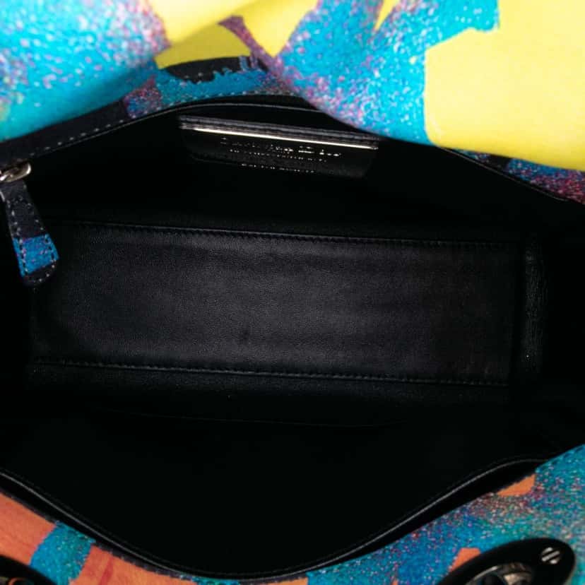 Dior Chris Martin Small Calfskin Lady Dior Blue Leather Good condition - Model View