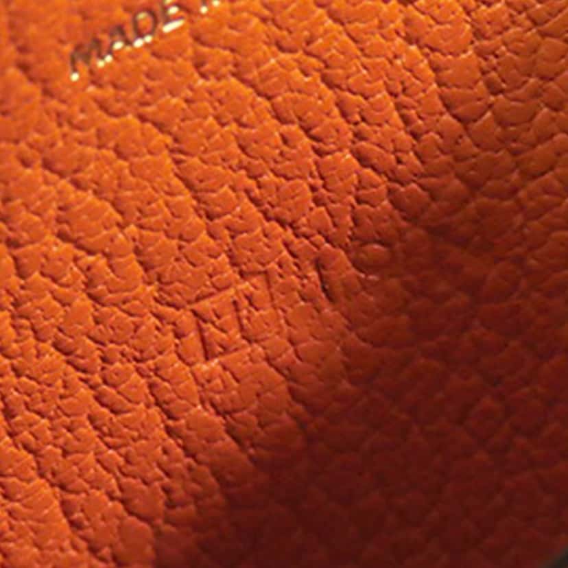 Hermès Chevre Mysore Bearn Card Case Orange Leather Good condition - Box View