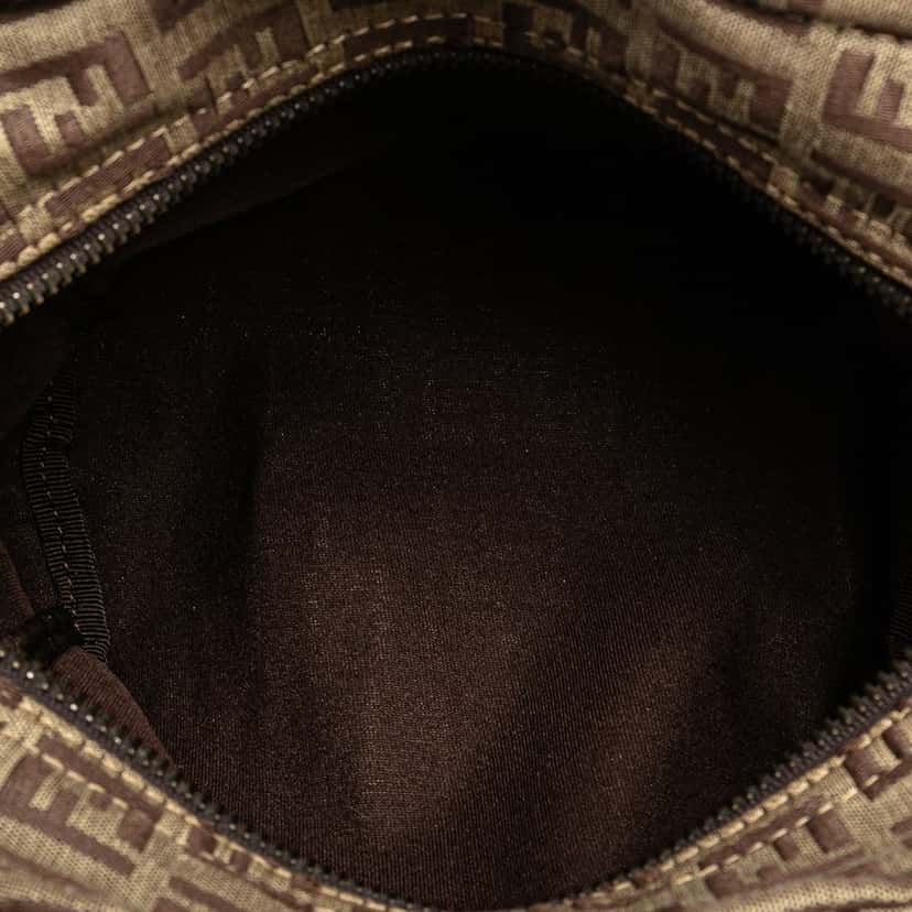 Fendi Zucchino Canvas Handbag Brown Canvas Good condition - Box View