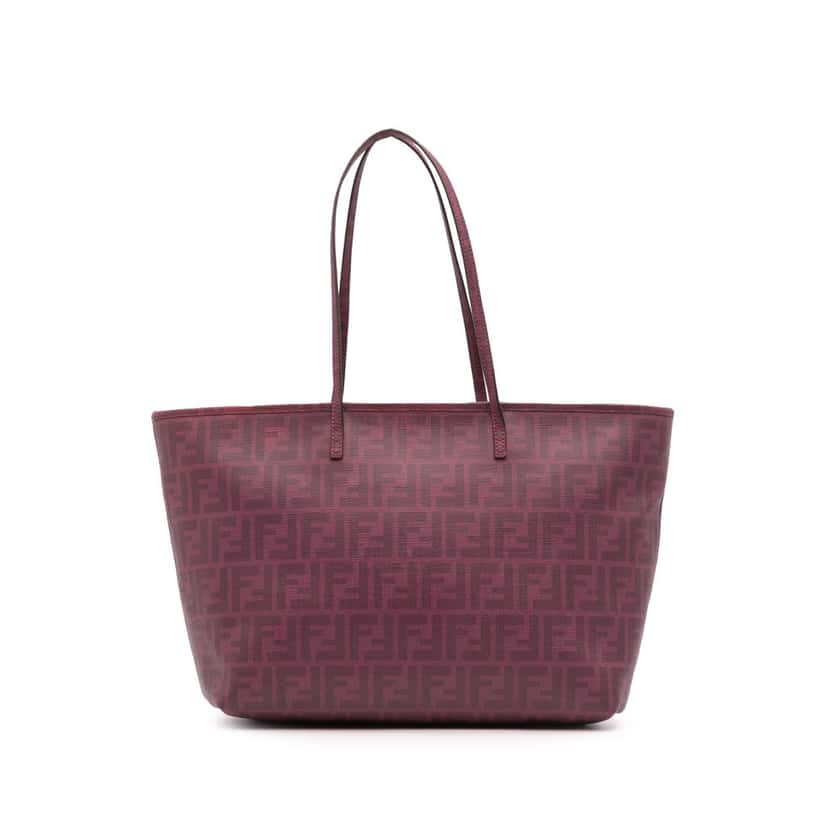 Fendi Zucca Coated Canvas 1974 Shopping Tote Purple Canvas Good condition - Front View