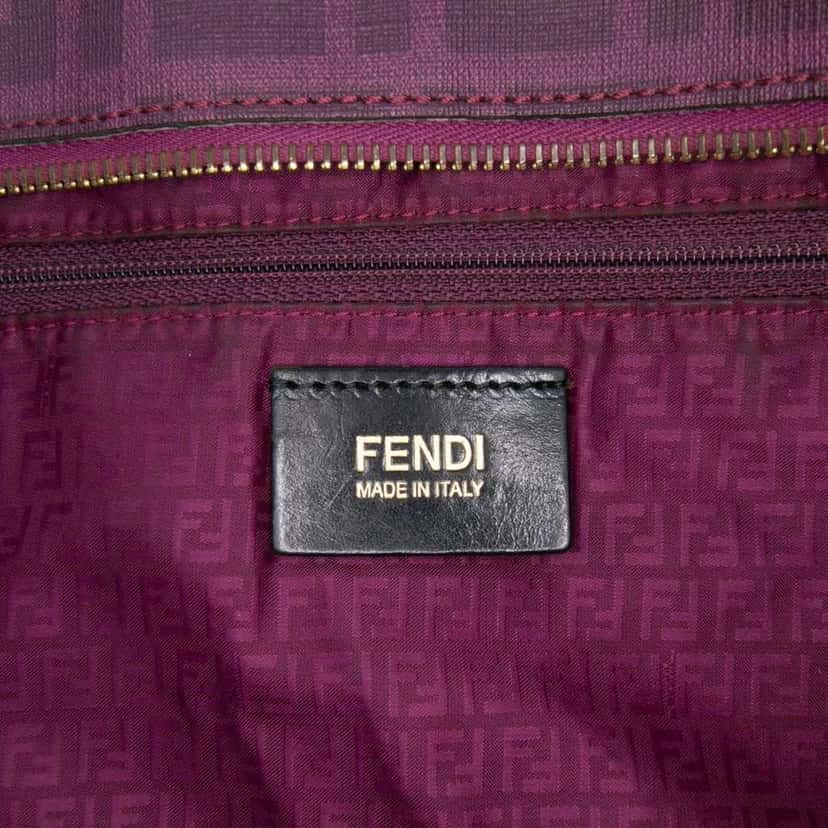 Fendi Zucca Coated Canvas 1974 Shopping Tote Purple Canvas Good condition - Box View