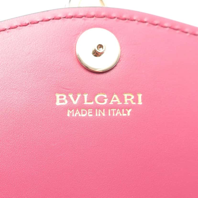 Bvlgari Leather Serpenti Forever Wallet On Chain Pink Leather Good condition - Model View