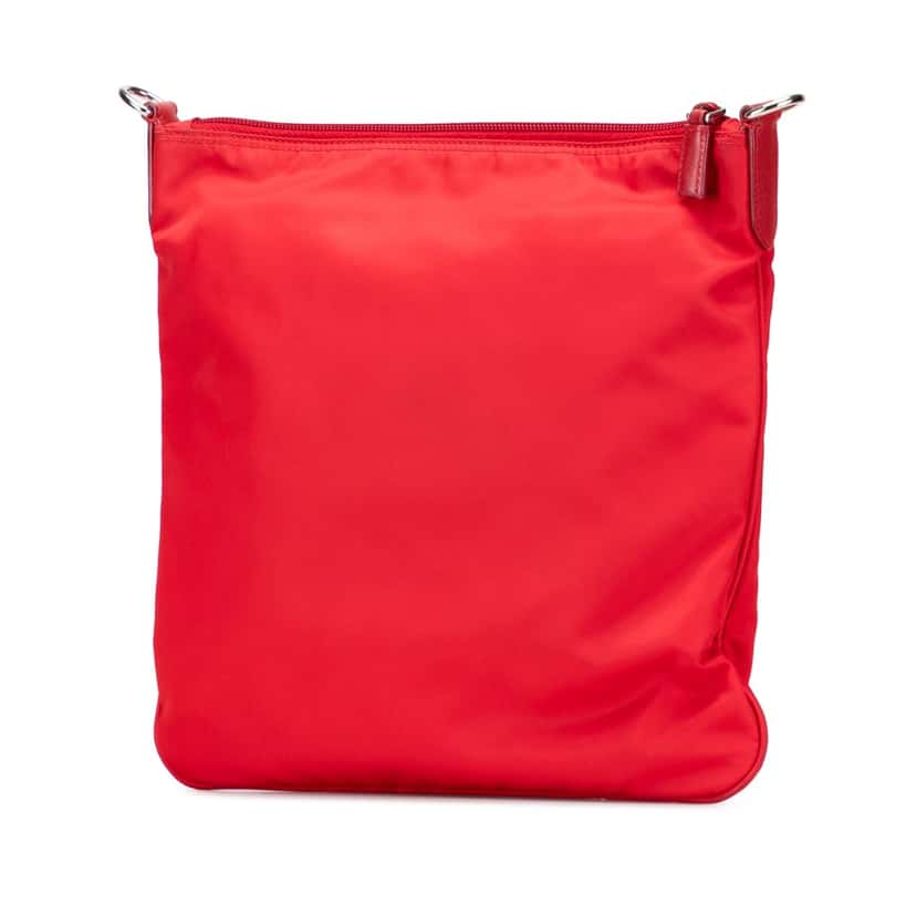 Prada Tessuto Zip Top Crossbody Red Good condition - Back View