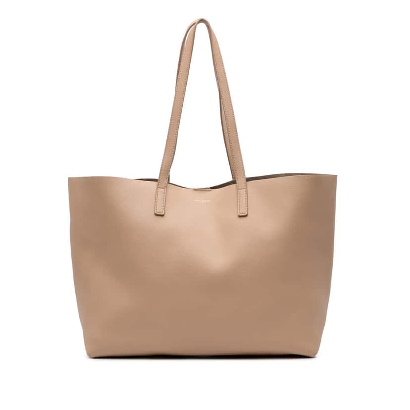 Saint Laurent Large Leather East West Shopping Tote Brown Leather Good condition - Front View
