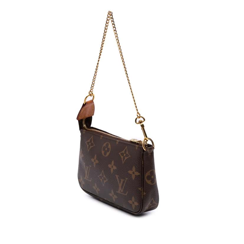 Louis Vuitton Monogram Mini Pochette Accessoires Brown Canvas Good condition - Back View