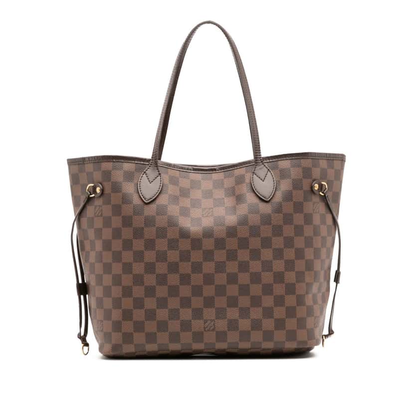 Louis Vuitton Damier Ebene Neverfull MM Brown Canvas Good condition - Front View