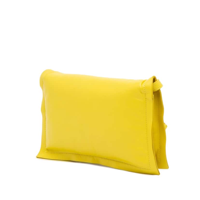 Salvatore Ferragamo Padded Leather Viva Bow Crossbody Yellow Leather Good condition - Back View