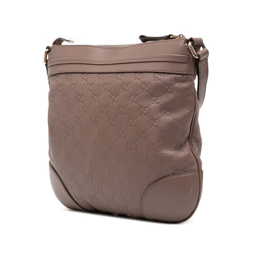 Gucci Guccissima Mayfair Crossbody Brown Leather Good condition - Back View