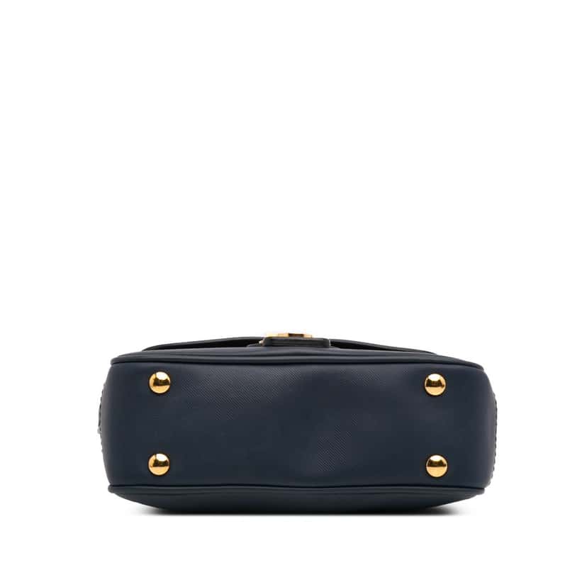 Burberry Small Trench Calfskin DK88 Top Handle Bag Blue Leather Good condition - Inside View