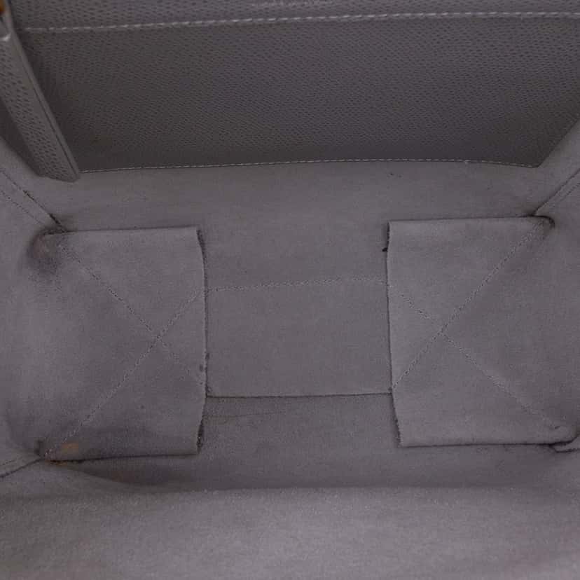 Celine Small Grained Calfskin Vertical Cabas Tote Grey Leather Good condition - Model View