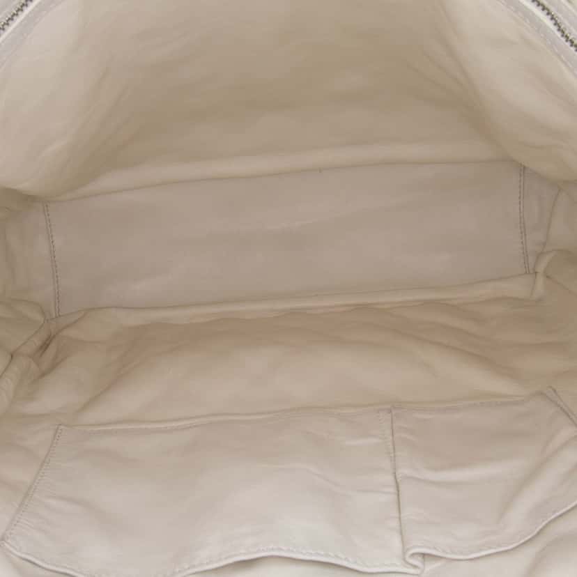 Dior Lambskin Cannage Lady Dior Soft Shopping Tote White Leather Good condition - Model View