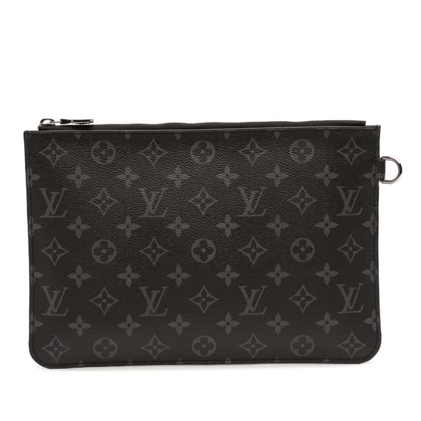 Louis Vuitton Monogram Eclipse Cabas Pochette Black Canvas Good condition - Front View