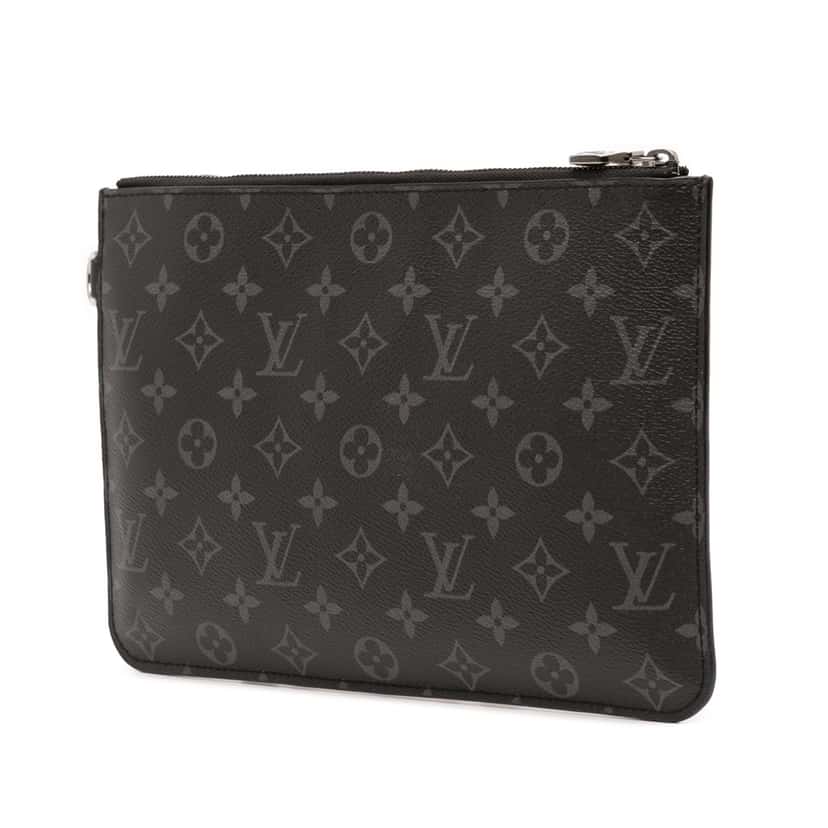 Louis Vuitton Monogram Eclipse Cabas Pochette Black Canvas Good condition - Back View
