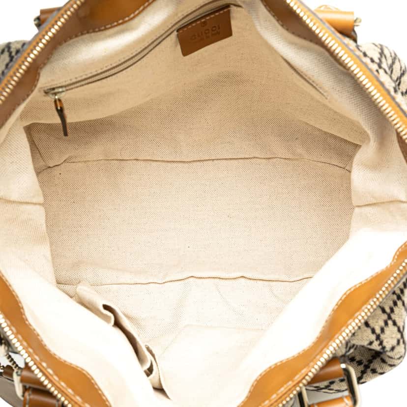 Gucci Diamante Canvas Sukey Satchel Brown Canvas Good condition - Model View