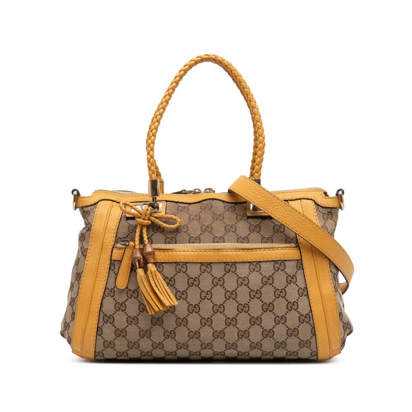 Gucci GG Canvas Bella Satchel Brown Canvas Good condition - Front View