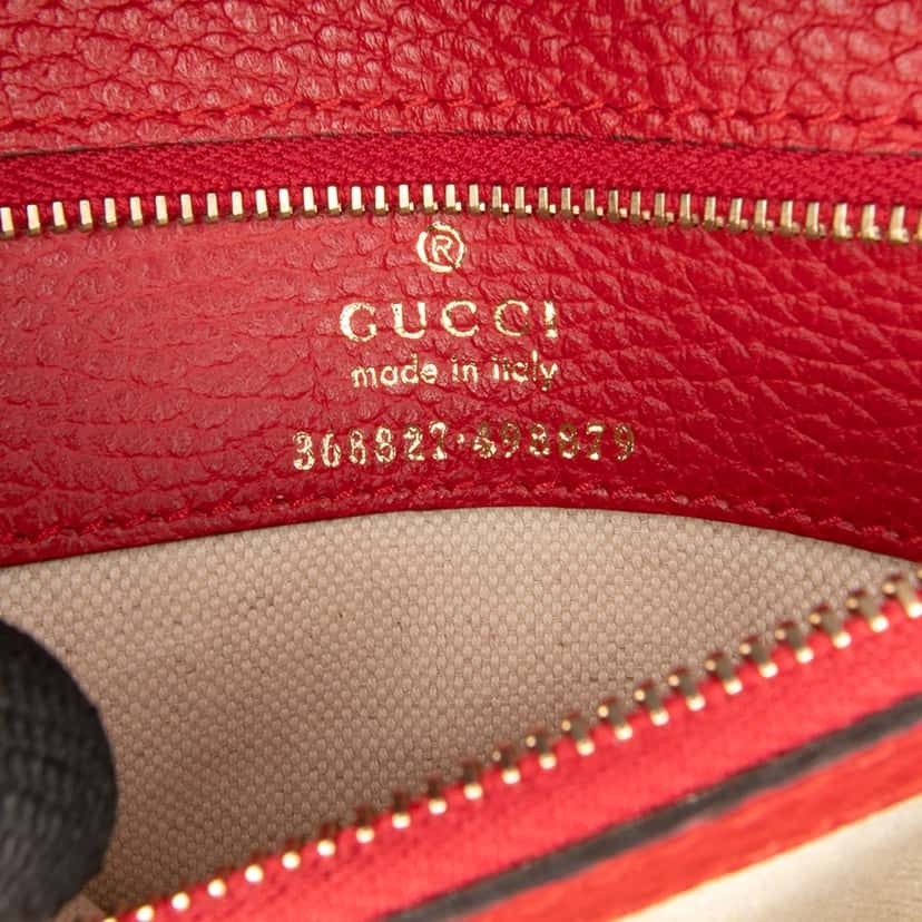 Gucci Mini Leather Swing Satchel Red Leather Good condition - Box View