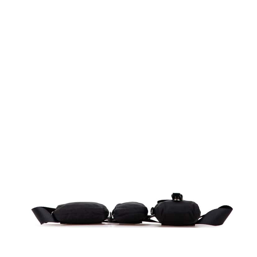 Prada Tessuto Triple Pouch Belt Bag Black Good condition - Inside View