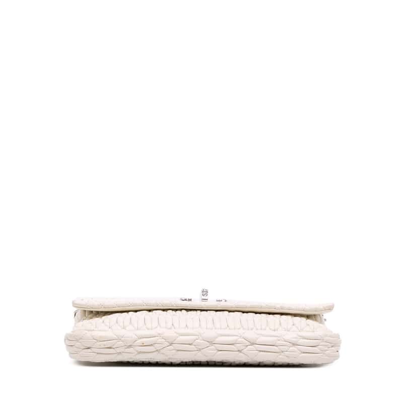 Miu Miu Matelasse Nappa Crystal Shoulder Bag White Leather Good condition - Inside View